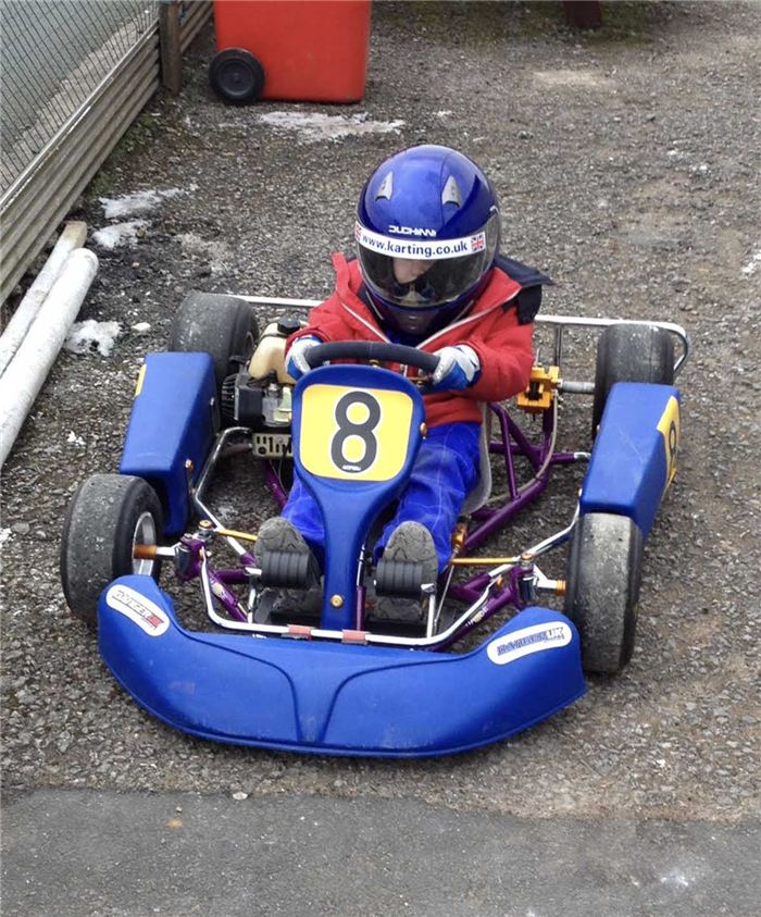 Junior Rotax engine and kart